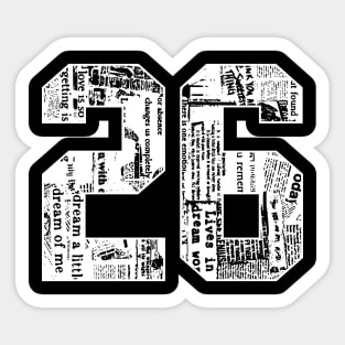 26 number abstract Sticker